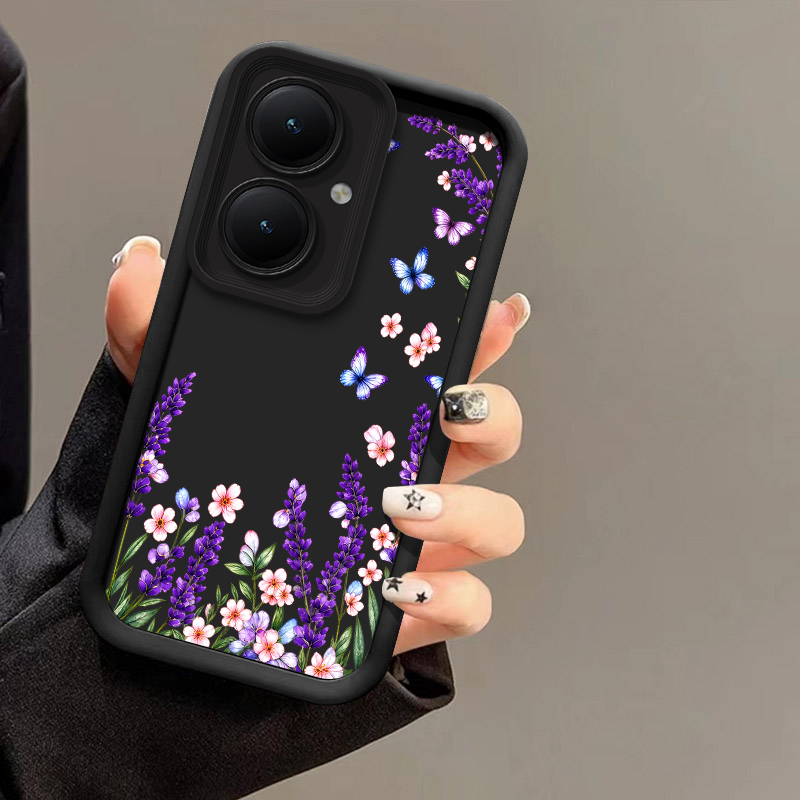 Phone Cases Vivo - Lavendel-Schmetterlingsmuster-Handyhülle für Vivo Y21 Y21S Y22S