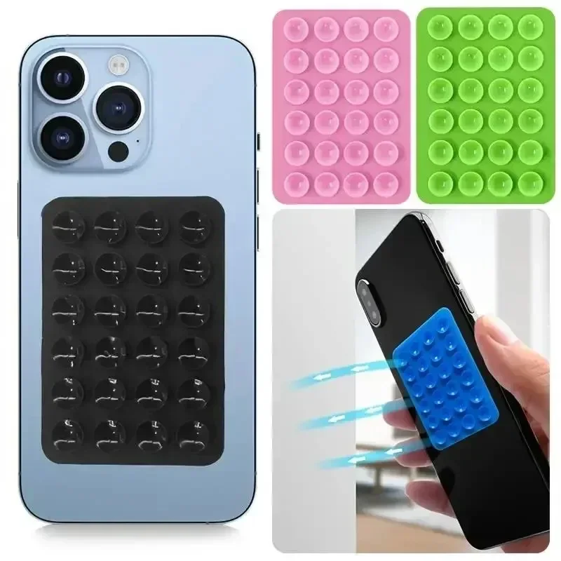 Phone Cases Case - Multifunktionale Silikon-Saugnapf-Handyhalterung, Wandhalterung, quadratisch, rutschfest, einseitige
