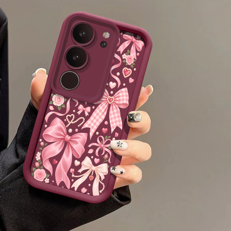 Phone Cases Vivo - Handyhülle mit Schleifen- und Blumenmuster für