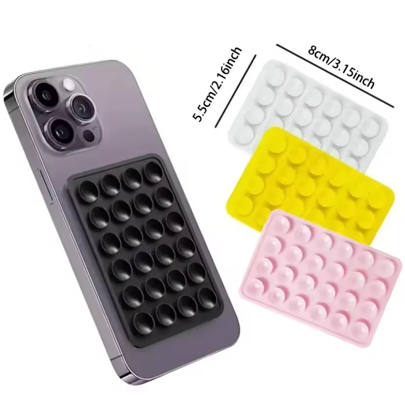 Phone Cases Case - Silikon-Saugnapf-Handyhalter-Matte, multifunktionaler Saugnapf-Wandständer, quadratisch, rutschfest, einseitige