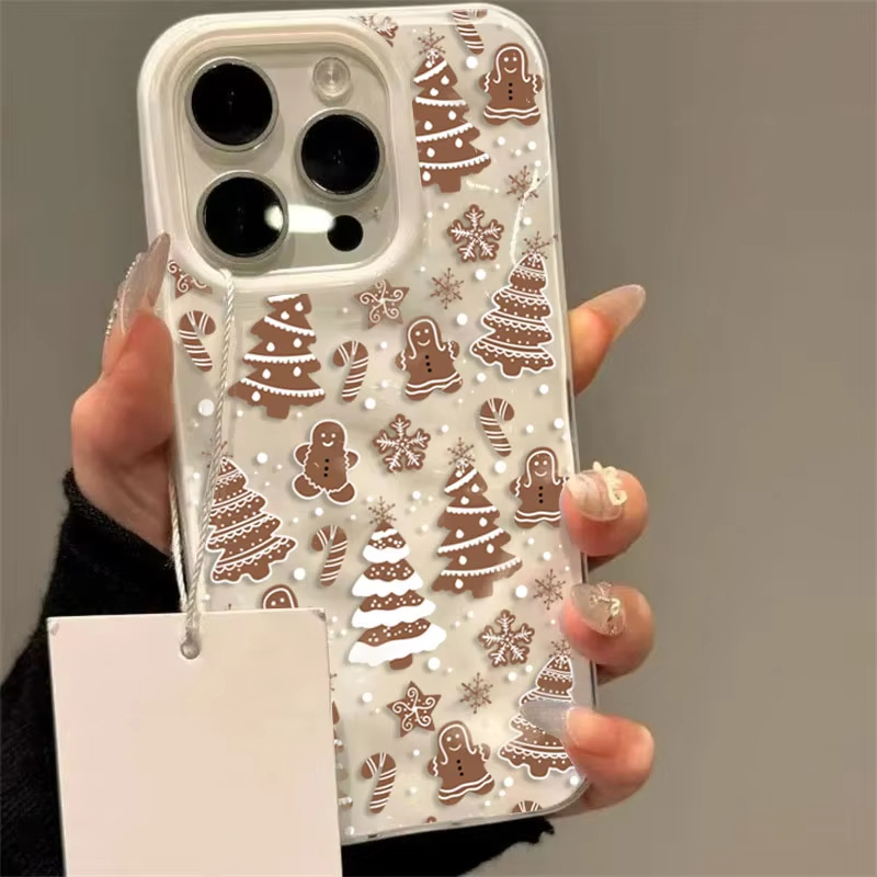 Phone Cases Protective - Weihnachtsbaum-Schneeflocken-Silikon-Handyhülle für iPhone 17 Air 16