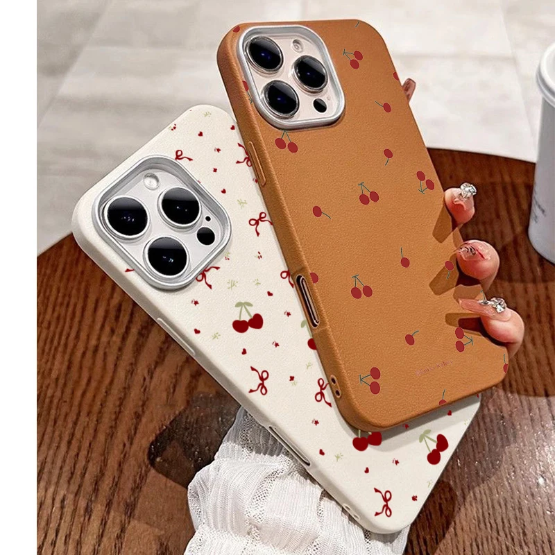 Phone Cases Xiaomi 15T - INS Niedliche Cartoon-Kirschmuster-Handyhülle für Xiaomi Poco