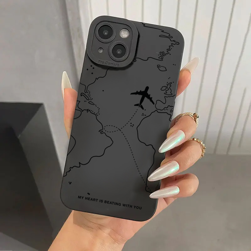 Phone Cases Protective - Reise-inspirierte Flugzeugruten-Bumper-Handyhülle für iPhone 17 16