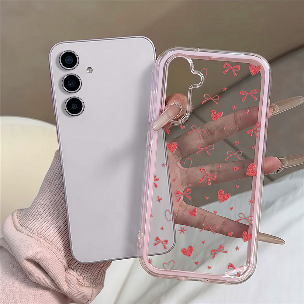 Phone Cases Transparent - Bow Heart Handyhülle für Samsung A56