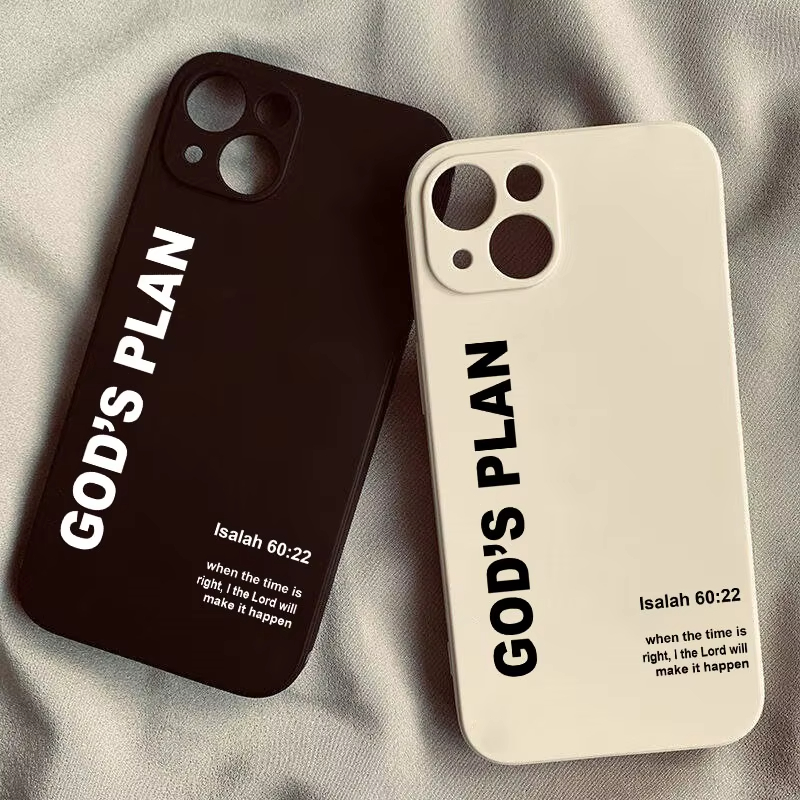 Phone Cases Protective - Gottes Plan Bibelvers Muster Handyhülle für