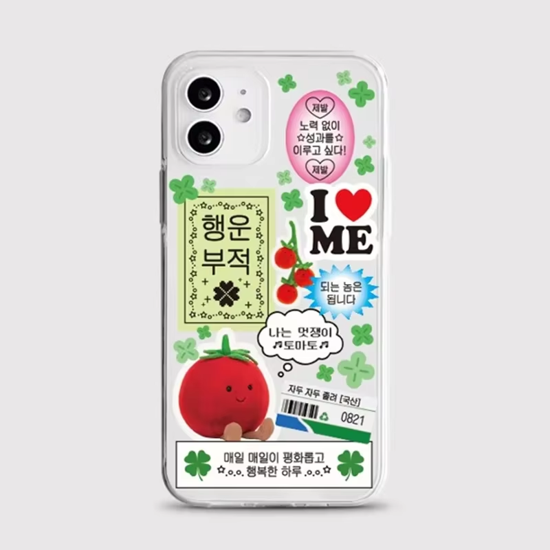 Koreanische Ins-Stil Süße Vier – Phone Cases Transparent Bewertung und Preis