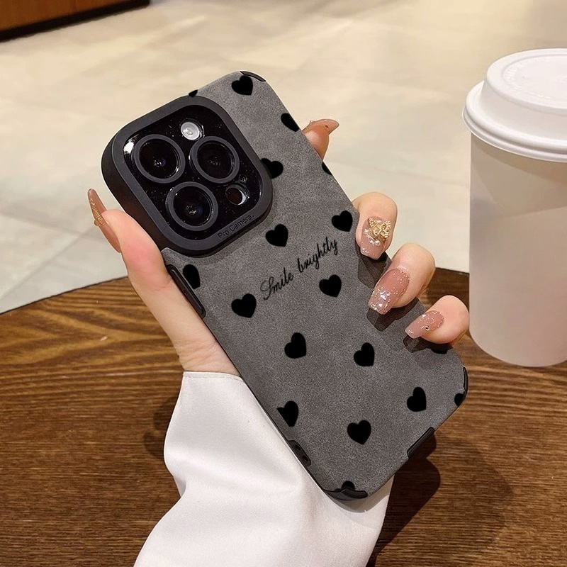 Neue Luxuriöse Schwarze Herzfö – Phone Cases Unique Bewertung und Preis