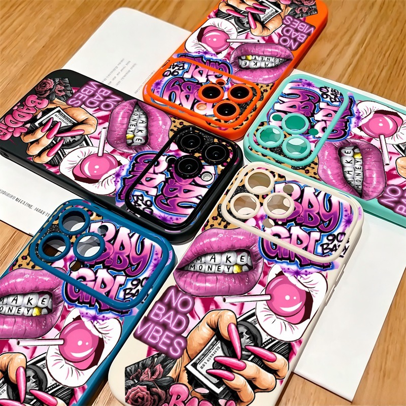 Hip-Hop Rosa Lippen Baby Girl  – Phone Cases Unique Bewertung und Preis