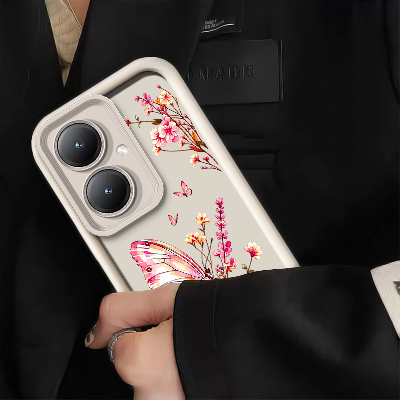 Rosa Handyhülle mit Blumen- un – Phone Cases Vivo Bewertung und Preis