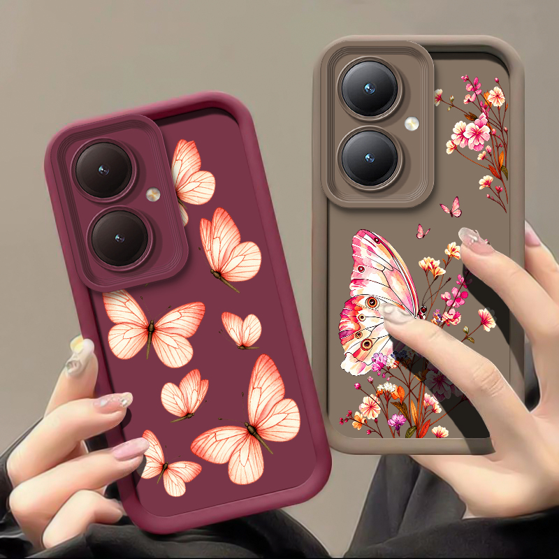Rosa Handyhülle mit Blumen- un – Phone Cases Vivo Bewertung und Preis