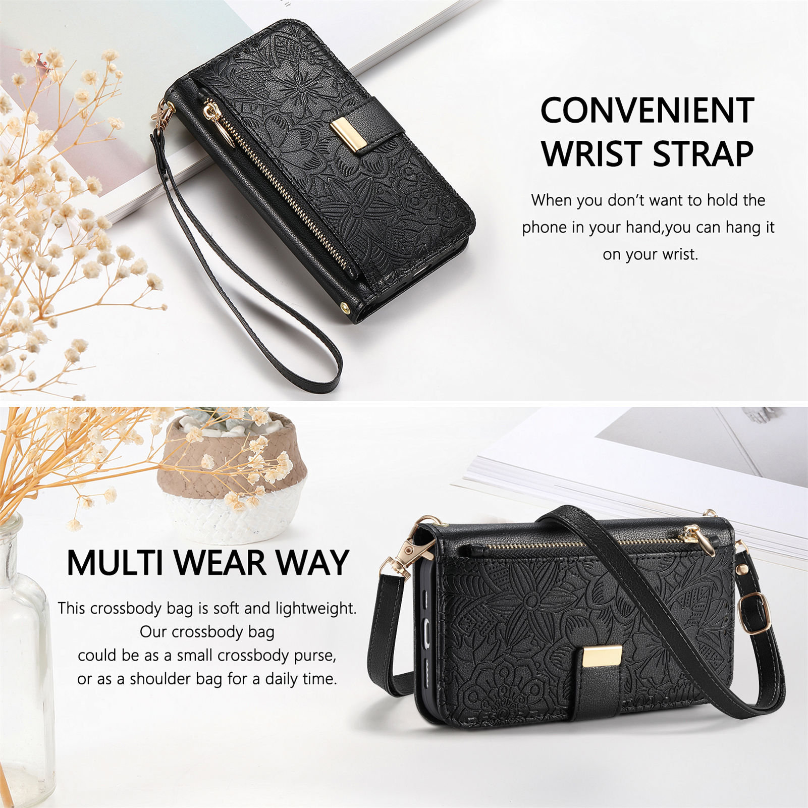 Leder Reißverschluss Crossbody – Phone Cases With Card Holder Bewertung und Preis