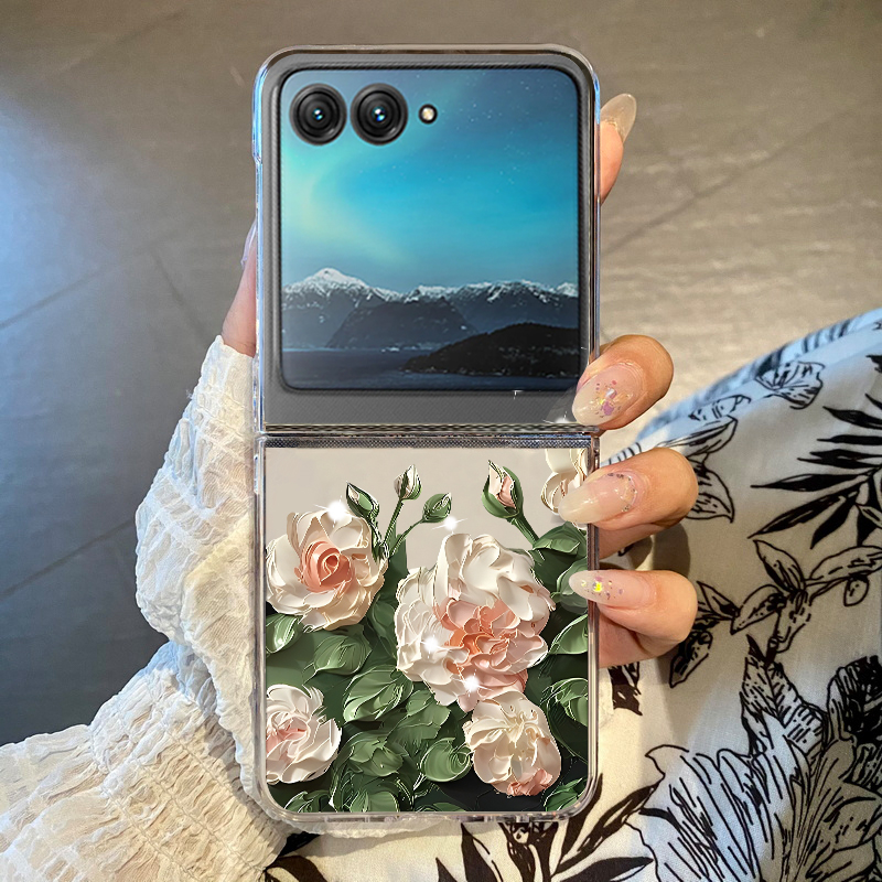 Handyhülle mit weißem Blumenmu – Phone Cases Transparent Bewertung und Preis
