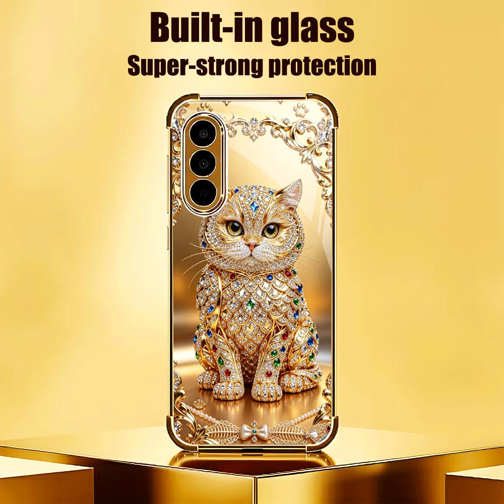 Niedliche Edelstein-Goldkatze  – Phone Cases Cat Bewertung und Preis