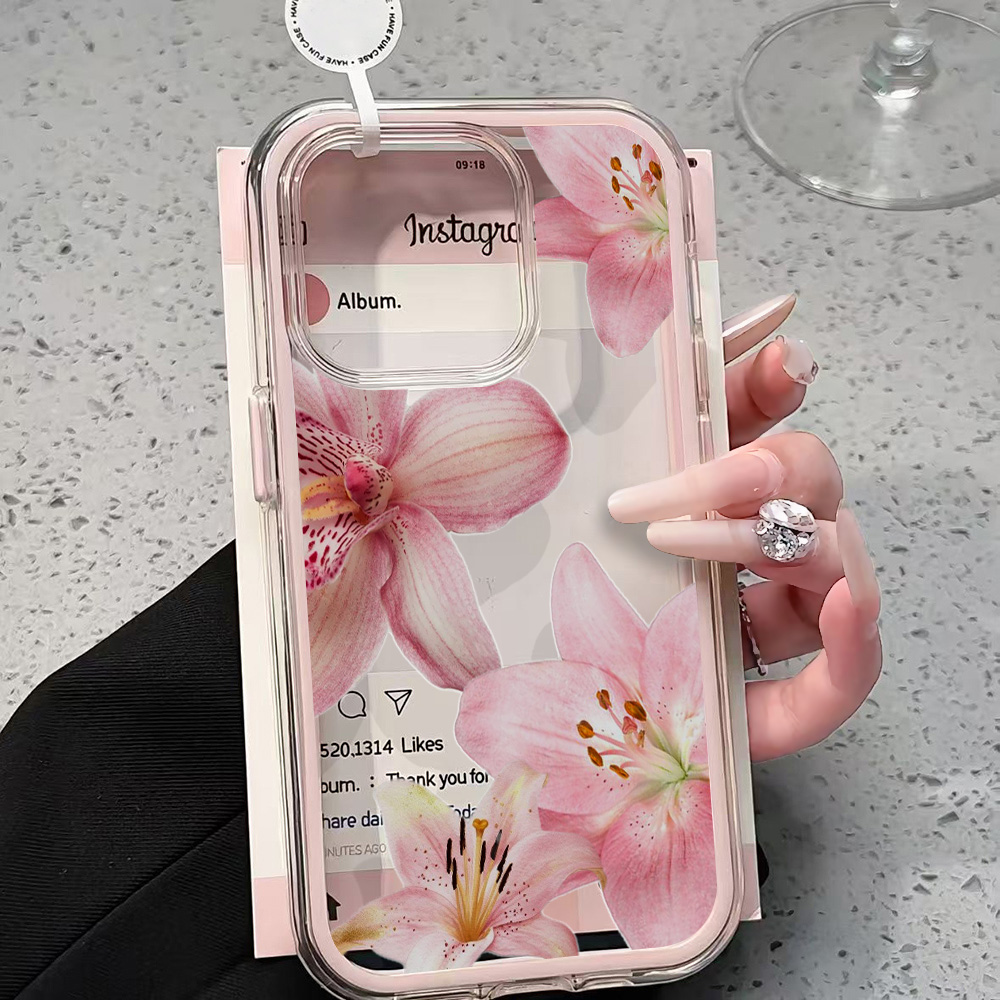 Rosa Lilien-Blumen Transparent – Phone Cases Transparent Bewertung und Preis