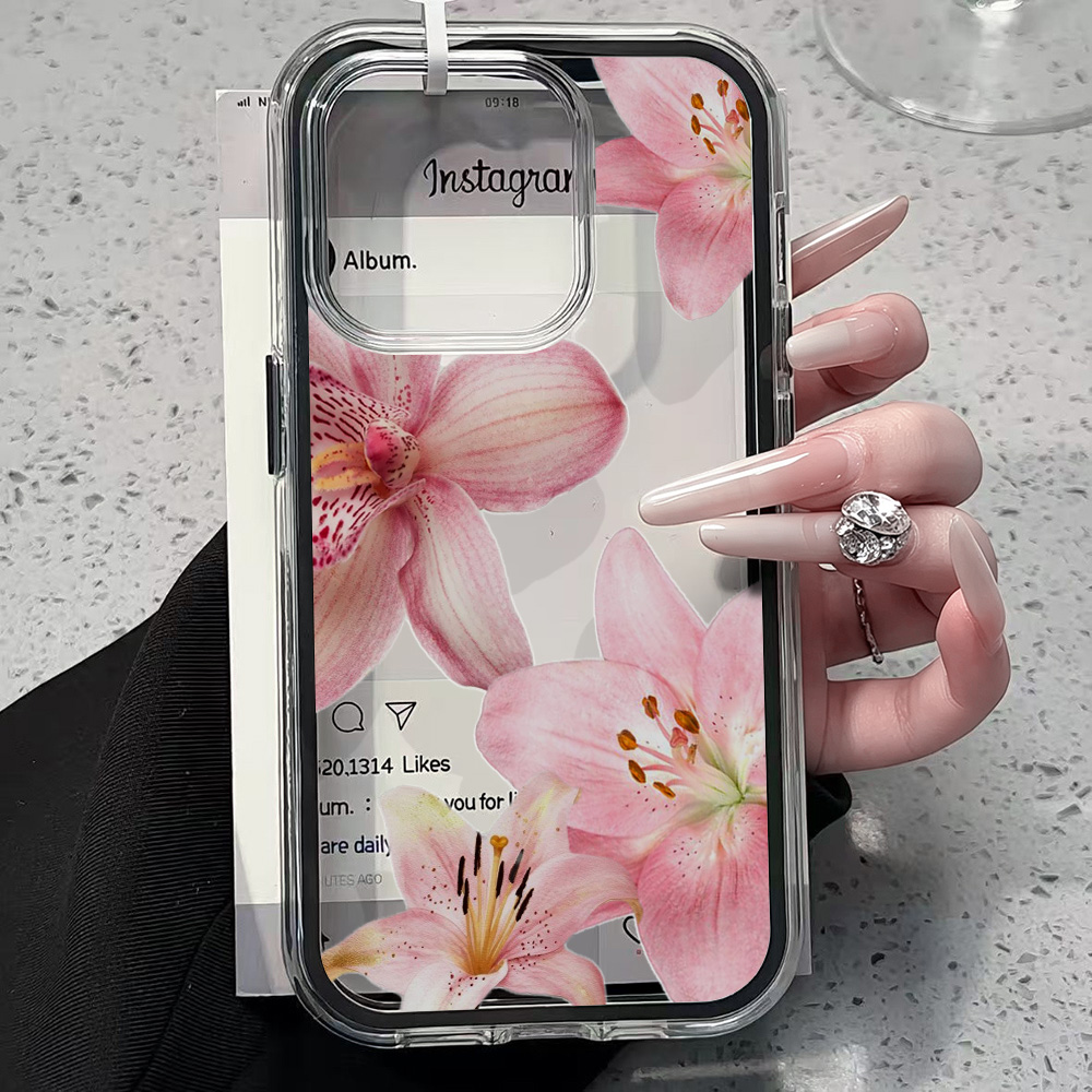 Rosa Lilien-Blumen Transparent – Phone Cases Transparent Bewertung und Preis