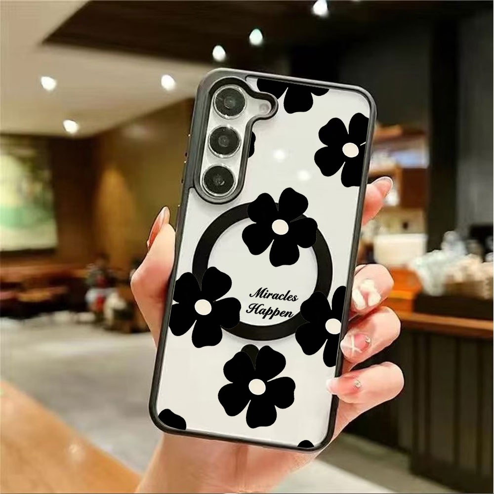 Schwarze Blumen Personalisiert – Phone Cases Magnetic Bewertung und Preis