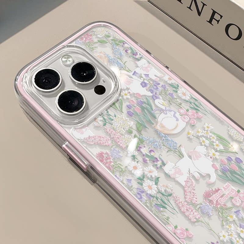 Niedliche Blumen-Katzen-Schwan – Phone Cases Cat Bewertung und Preis