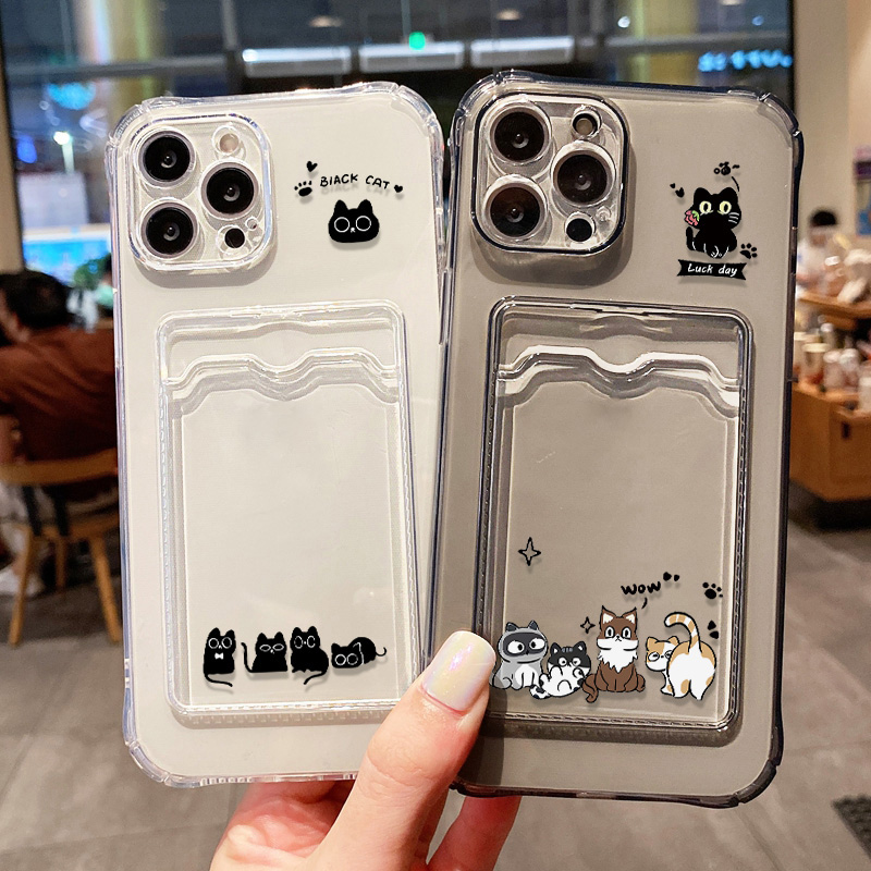 Süße schwarze Katze Handyhülle – Phone Cases With Card Holder Bewertung und Preis