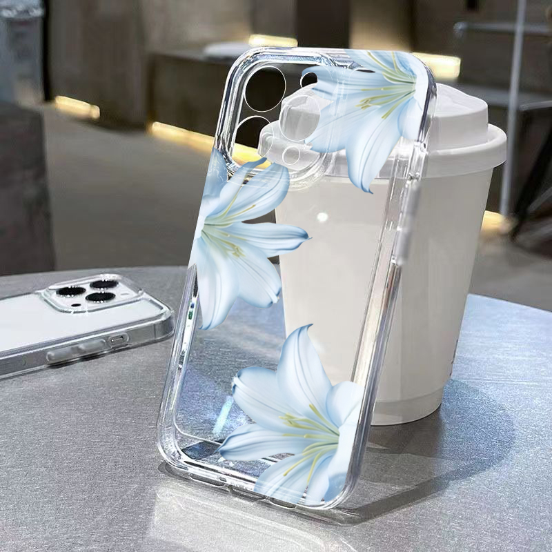 Modische, exquisite weiße Lili – Phone Cases Transparent Bewertung und Preis