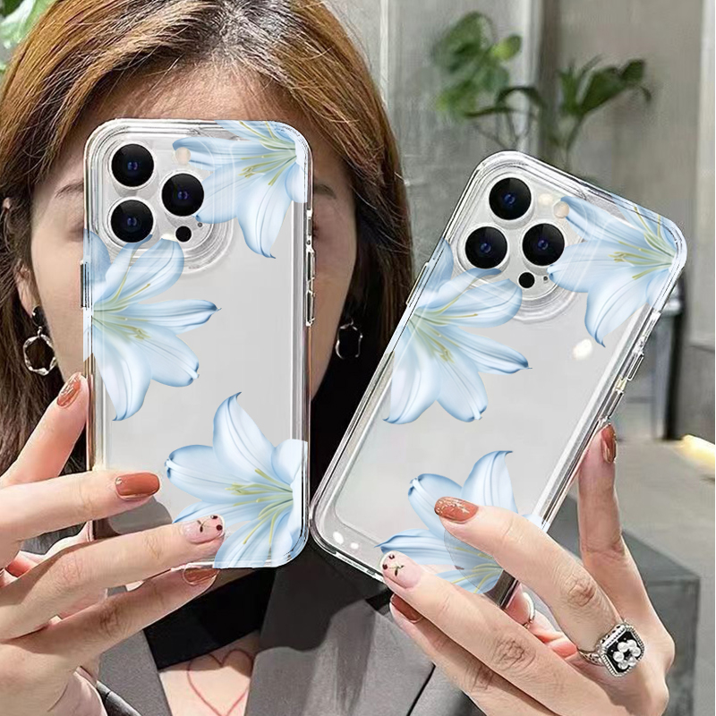 Modische, exquisite weiße Lili – Phone Cases Transparent Bewertung und Preis