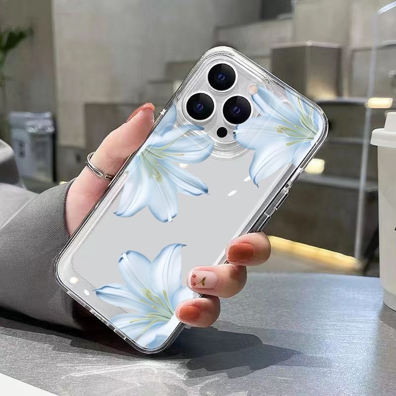 Modische, exquisite weiße Lili – Phone Cases Transparent Bewertung und Preis
