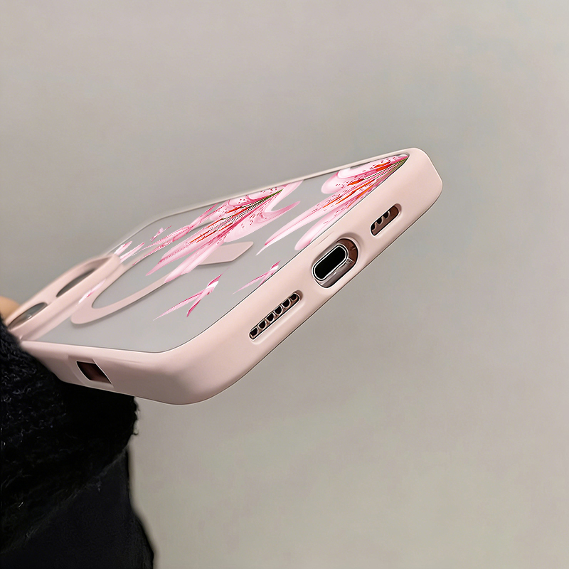 Rosa Blumen- und Vogelmotiv Ma – Phone Cases Magnetic Bewertung und Preis