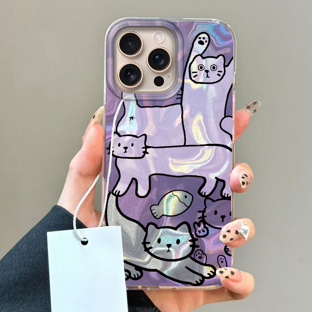 Lila Linien Katzenfisch Wasser – Phone Cases Cat Bewertung und Preis