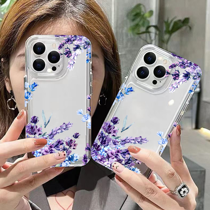 Lila Blumen Weiche TPU Handyhü – Phone Cases Protective Bewertung und Preis